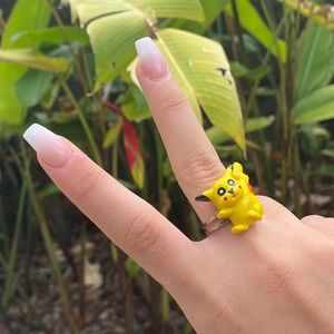 💜💛 Cute Pokémon Pikachu Adjustable Ring